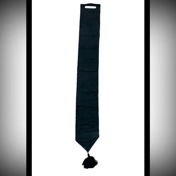 Vintage Needlepoint Bell Pull Wall Tapestry Birds Floral Black 52” Long - Picture 5 of 7